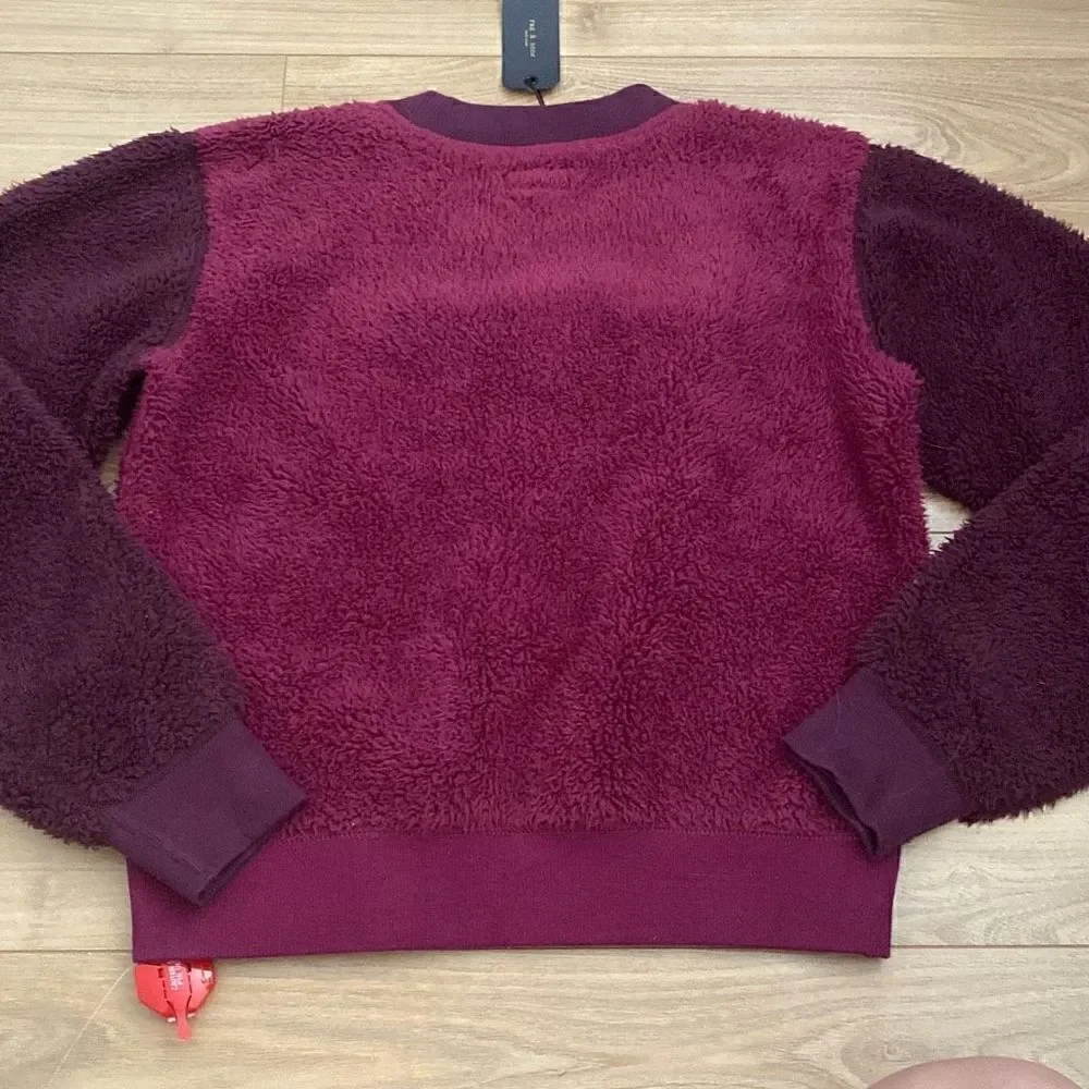 NWT Rag & Bone Deep Lilac Teddy Pullover Top XS‎